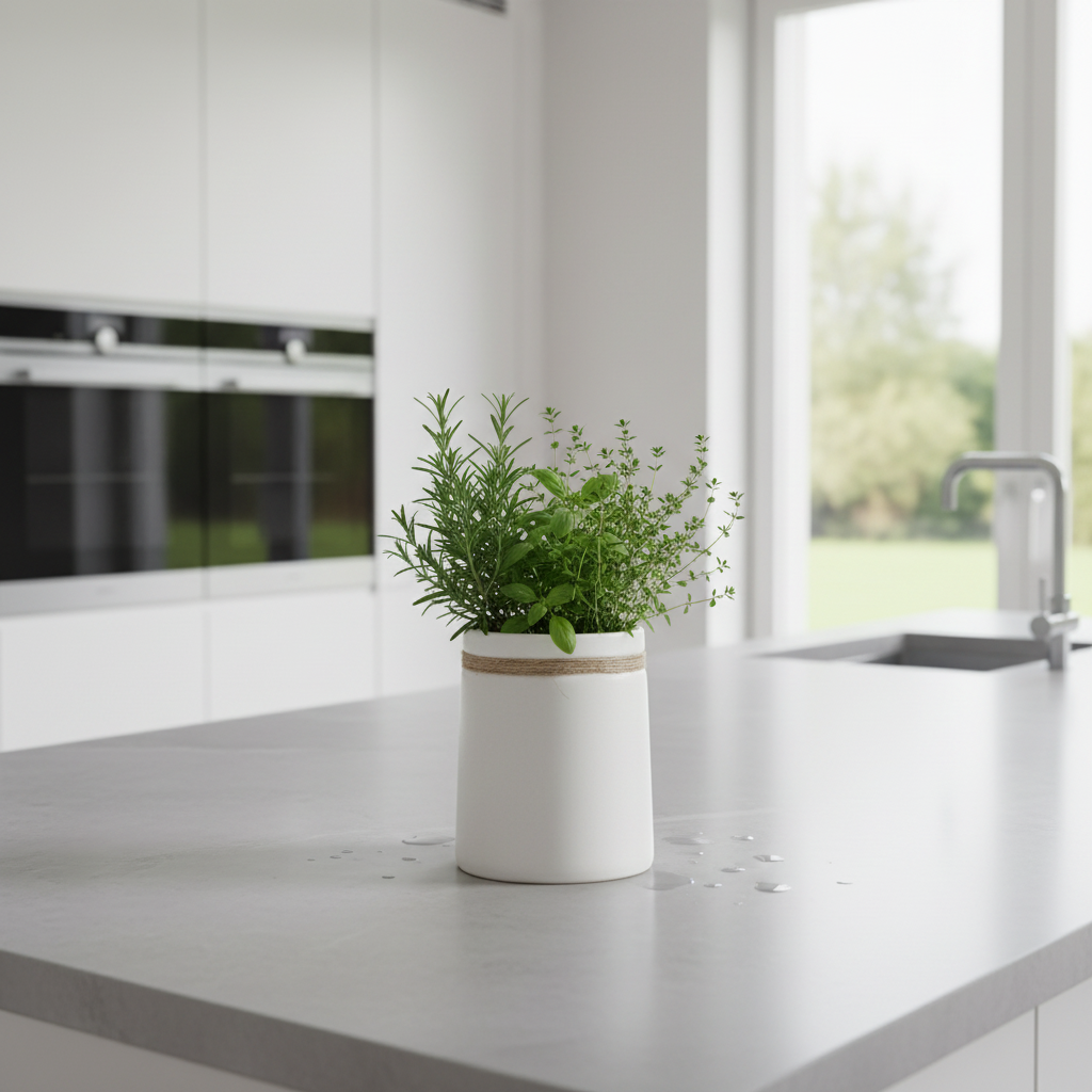 Moderne Hvit Keramikkvase | Dekorativ Blomstervase