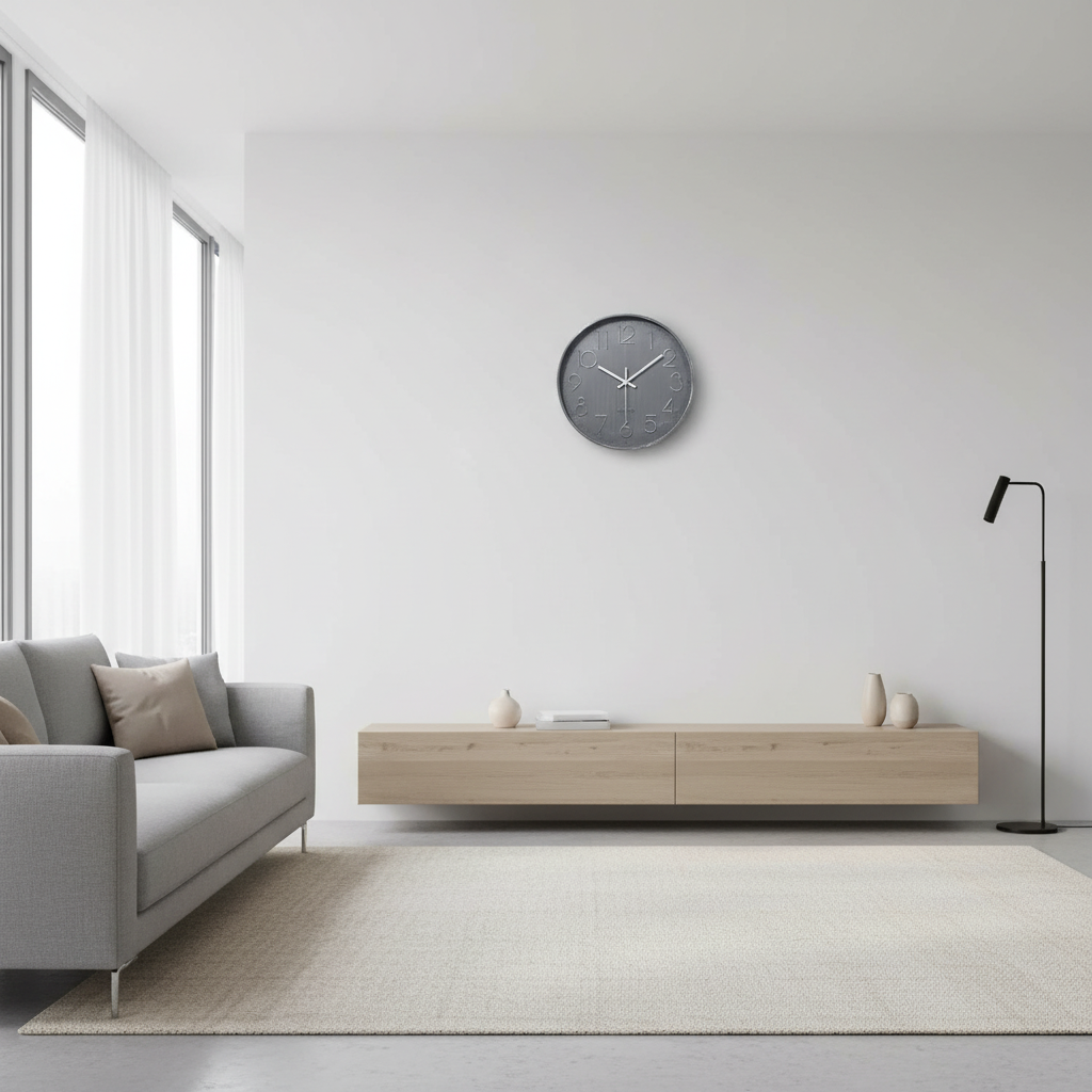Fargerik Veggklokke 30cm | Moderne Design Sirkulær