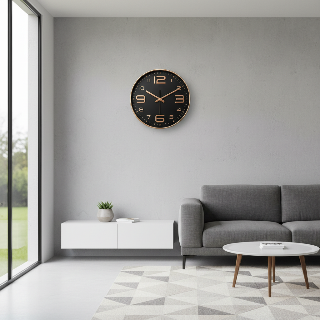 Fargerik Veggklokke | 30 cm Sirkulær Design til Barnerom