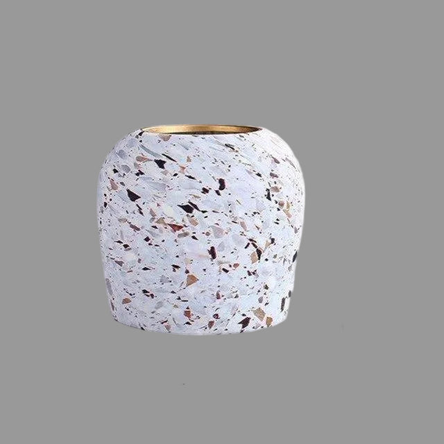 Hvit Terrazzo Vase | Moderne Bordvase i Keramikk
