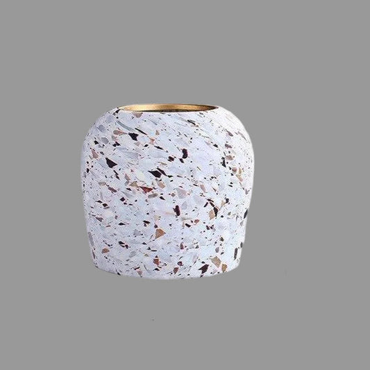 Hvit Terrazzo Vase | Moderne Bordvase i Keramikk