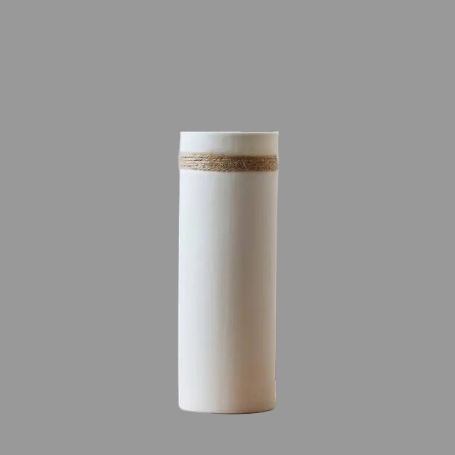 Moderne Hvit Keramikkvase | Dekorativ Blomstervase