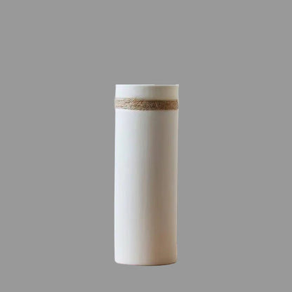 Moderne Hvit Keramikkvase | Dekorativ Blomstervase