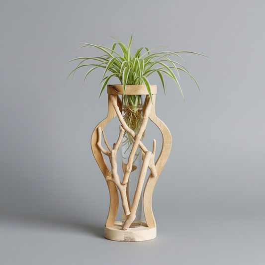 Naturlig Trevase | Unik Blomstervase for Planter
