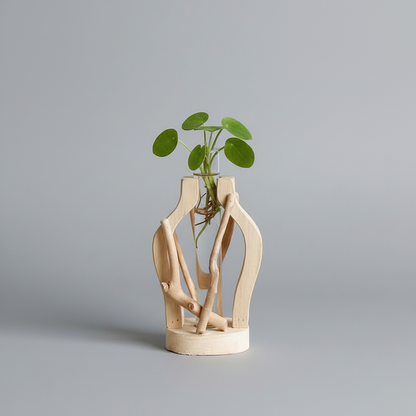 Naturlig Trevase | Unik Blomstervase for Planter