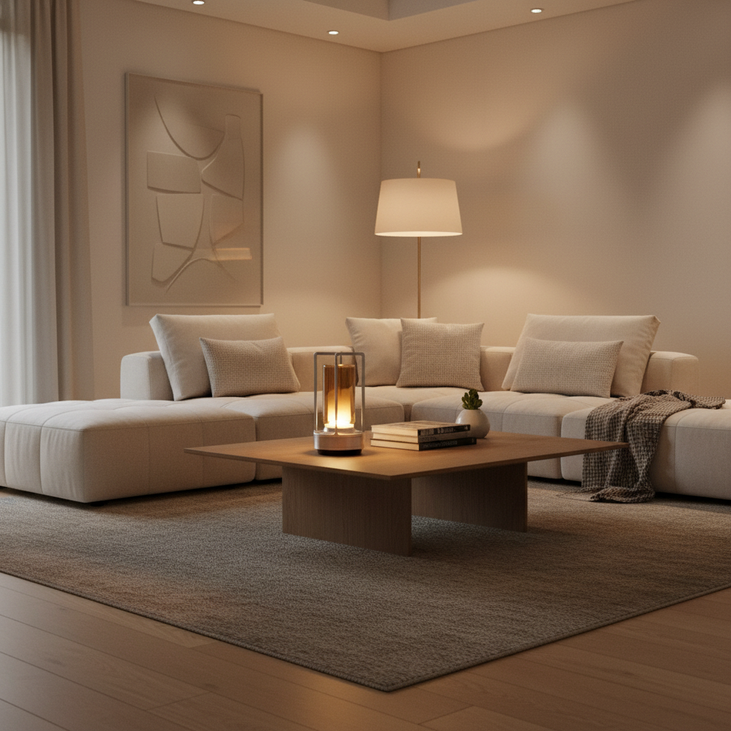 Serenity Lantern | Bærbar LED Lykt med Dimmer og Oppladbart Batteri